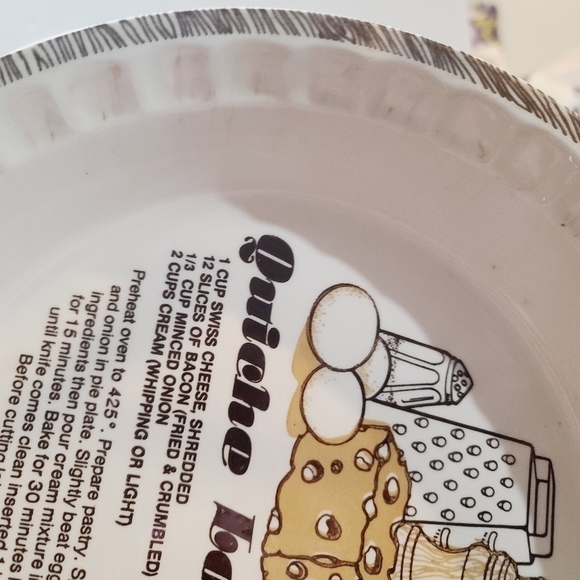 Vintage 80s 1982 Royal China by Jeanette Quiche Lorraine Baking Dish - Picture 4 of 10